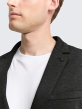 Regular fit piqué colbert - black dark melange