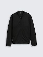 Veste blouson piqué avec col bombardier - Black