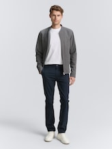 Veste blouson piqué avec col bombardier - classic dark grey melange