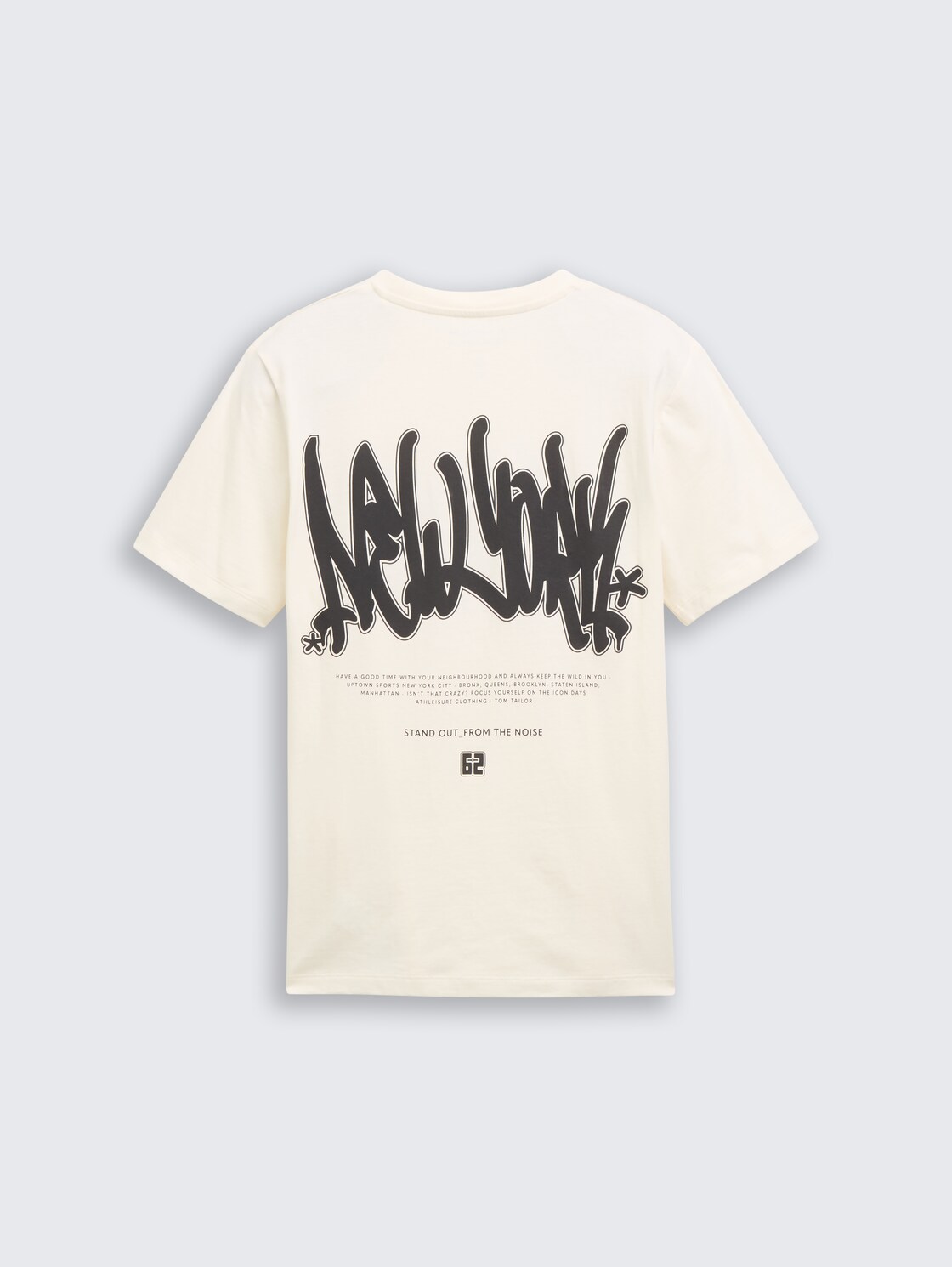 T-Shirt mit Textprint - Wool White