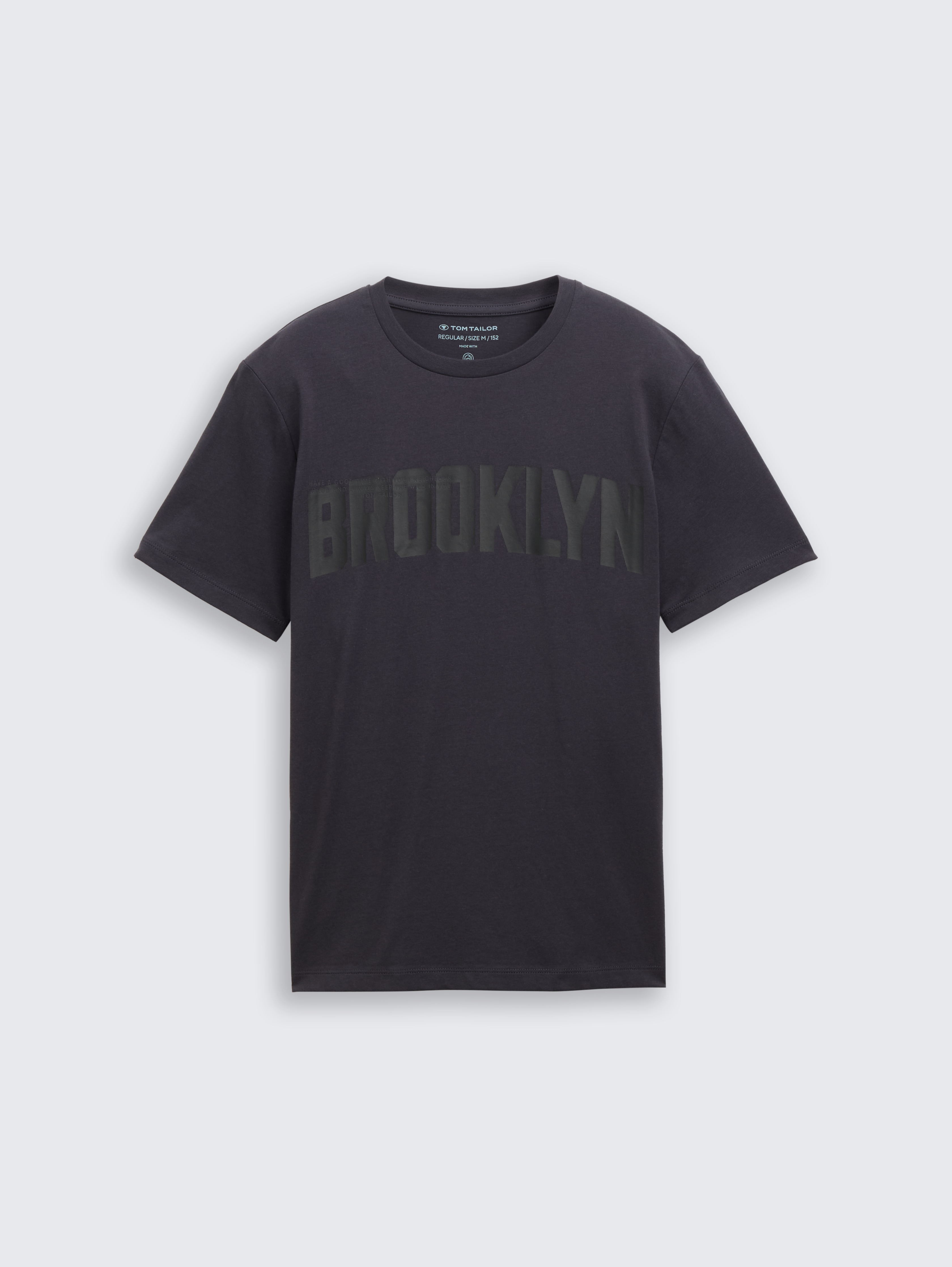 T-Shirt mit Textprint von Teen Boys, coal grey