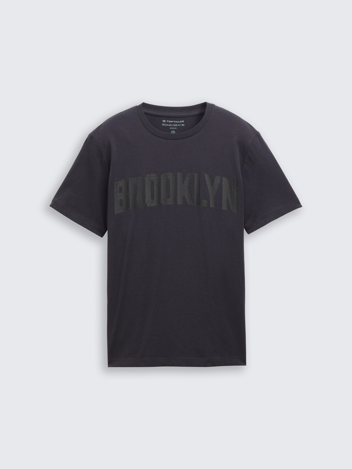 T-shirt met tekstopdruk - coal grey - Product vooraanzicht