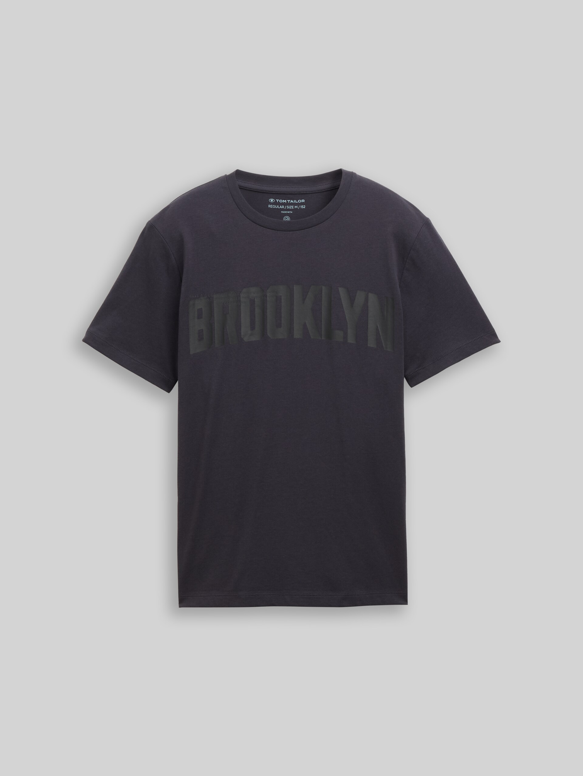 T-shirt with a text print - coal grey - Front product view