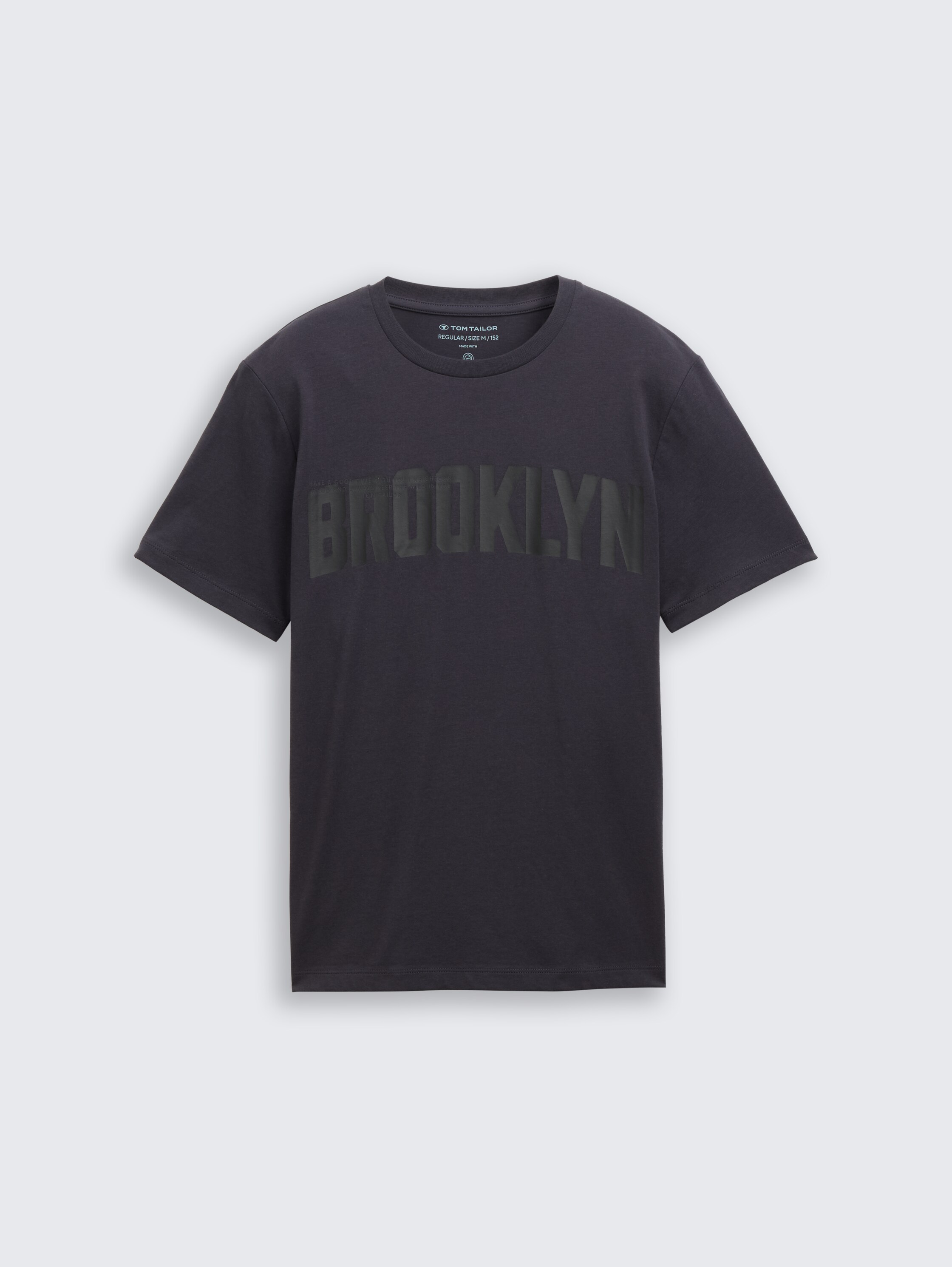 T-Shirt mit Textprint - coal grey - Vorder-Produkt-Ansicht