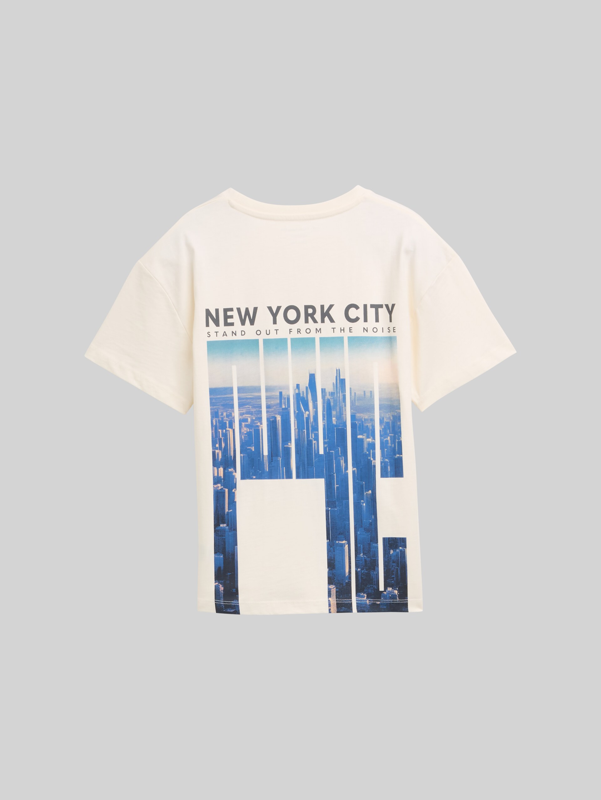 Oversized T-shirt with back print - Wool White