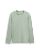 Sélectionné, T-shirt manches longues oversize avec imprimé par Tom Tailor, verdoyant