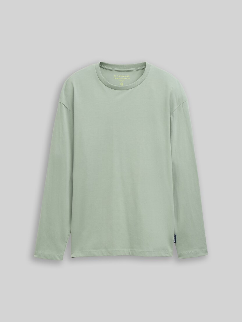 Oversize Langarmshirt mit Print von Teen Boys, Dusty Leave Green
