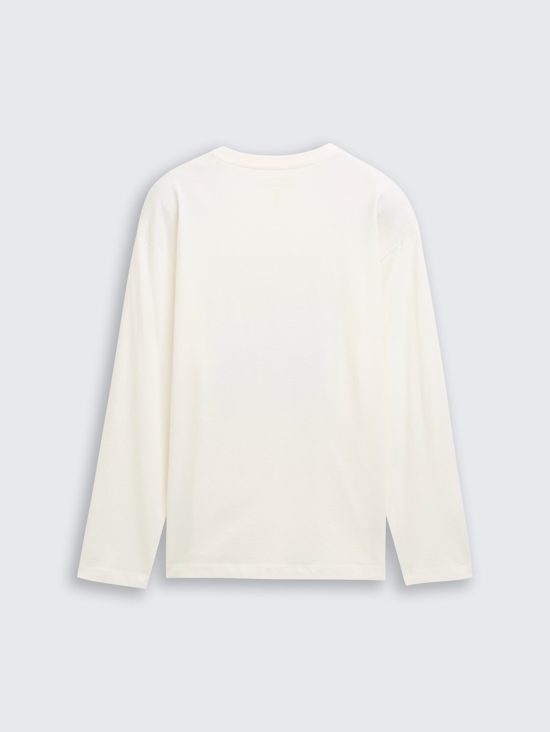 Oversized long-sleeved T-shirt with a print - Wool White