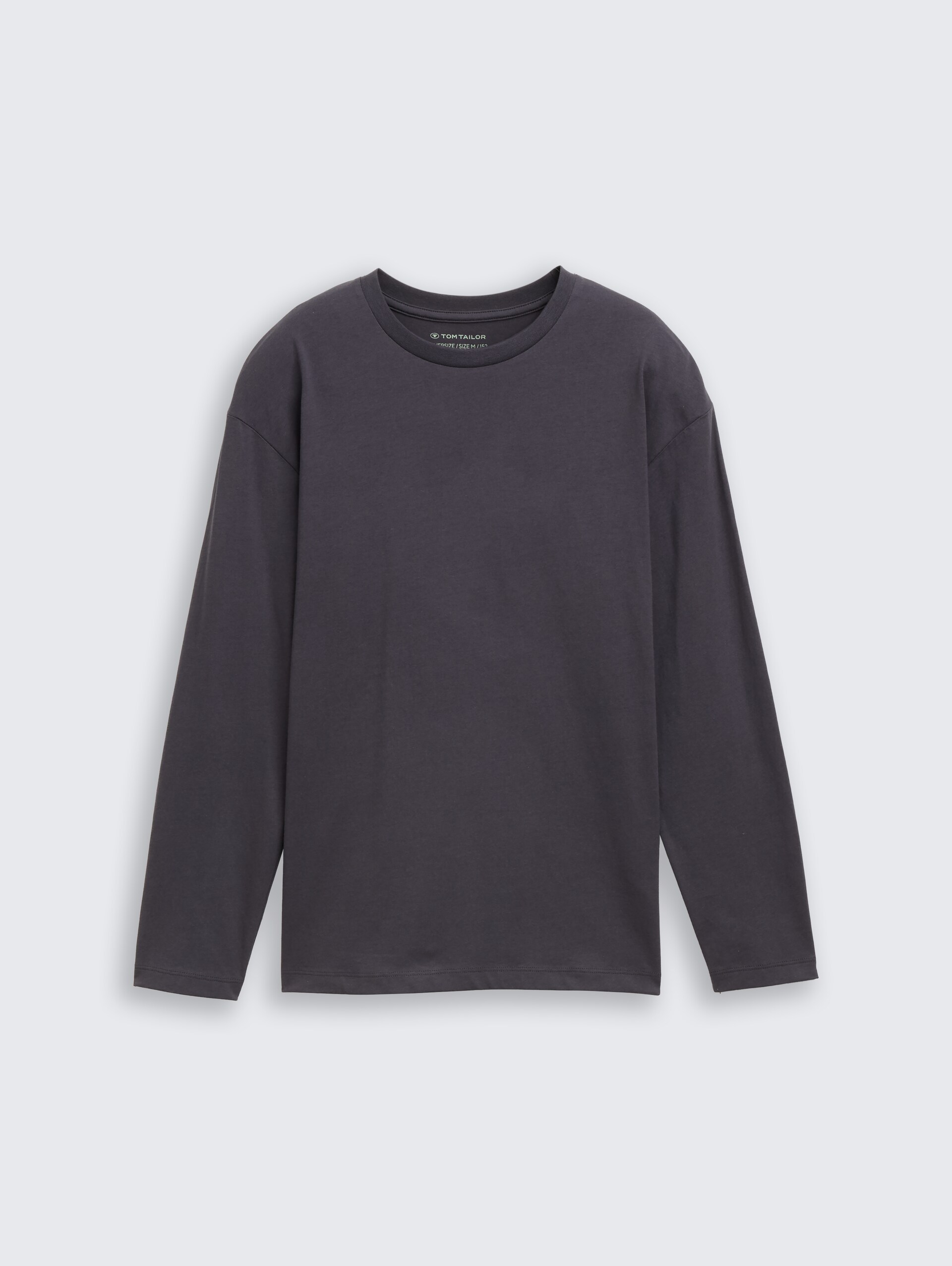 Oversize Langarmshirt mit Print - coal grey - Vorder-Produkt-Ansicht