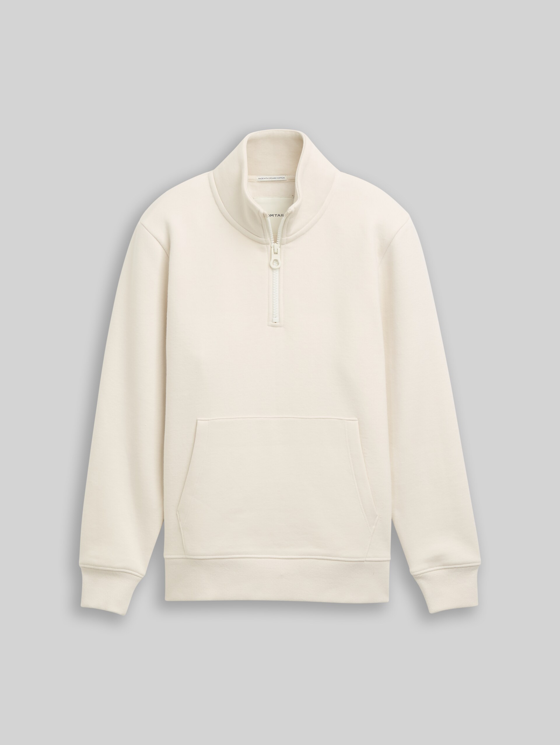 Troyer sweatshirt - greyish white - Front product view