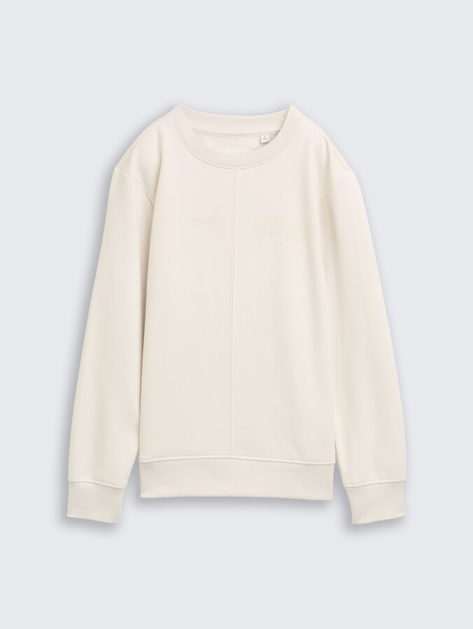 Basic sweatshirt door Teen Boys, greyish white