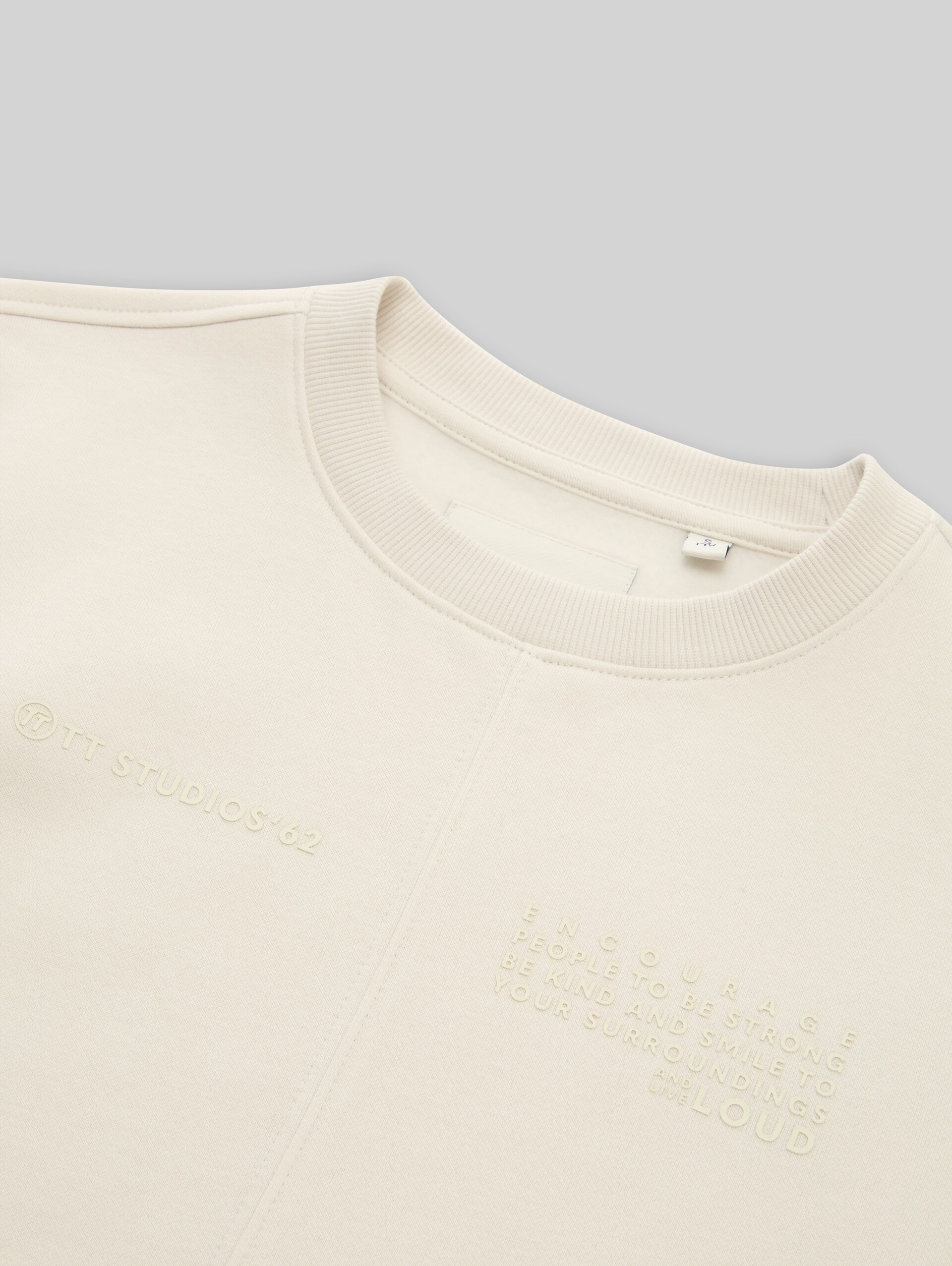 Basic Sweatshirt - greyish white - Detail model view