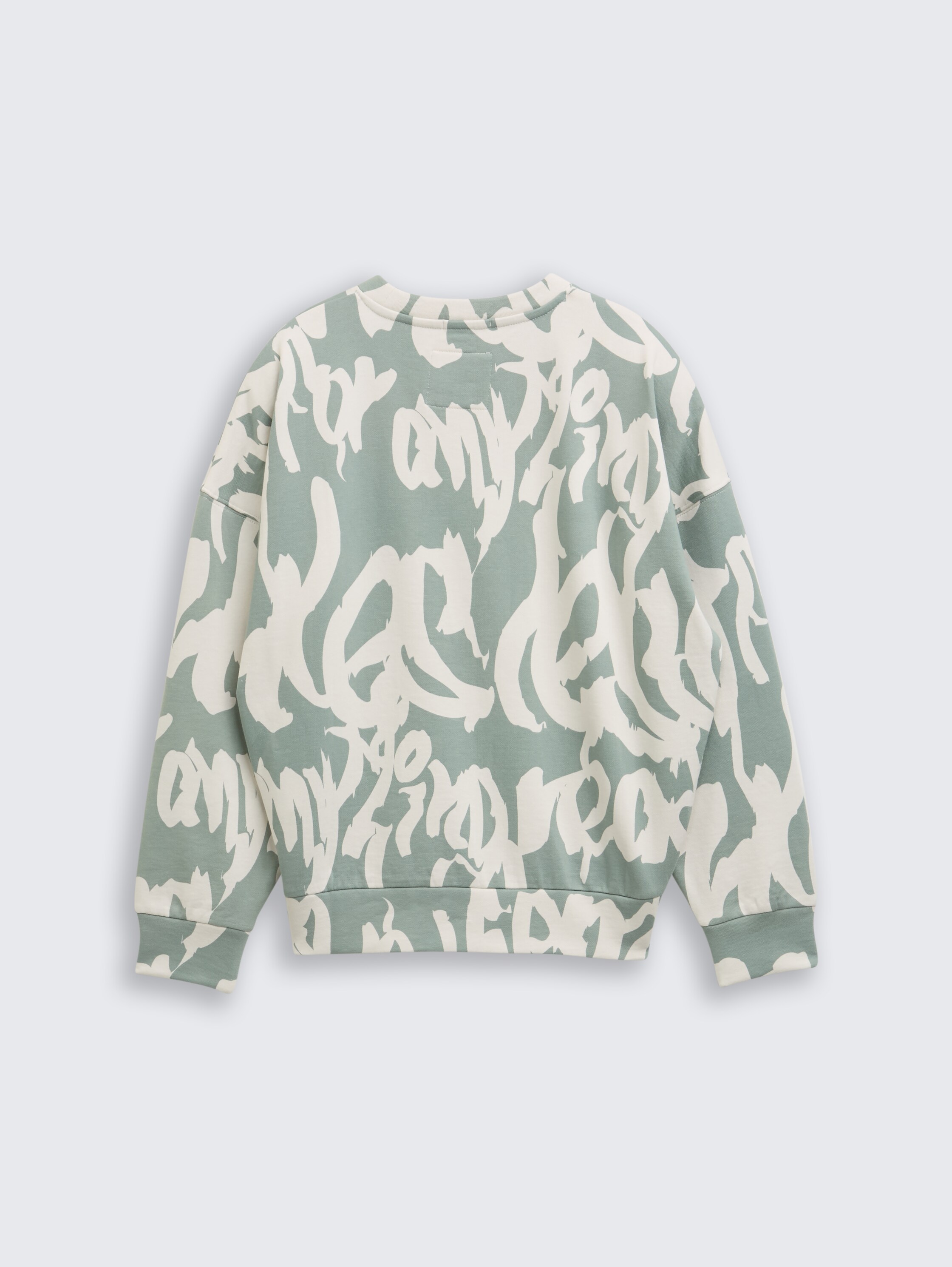 Oversized sweatshirt with all-over print - leaf_green_big_wording_design - 
