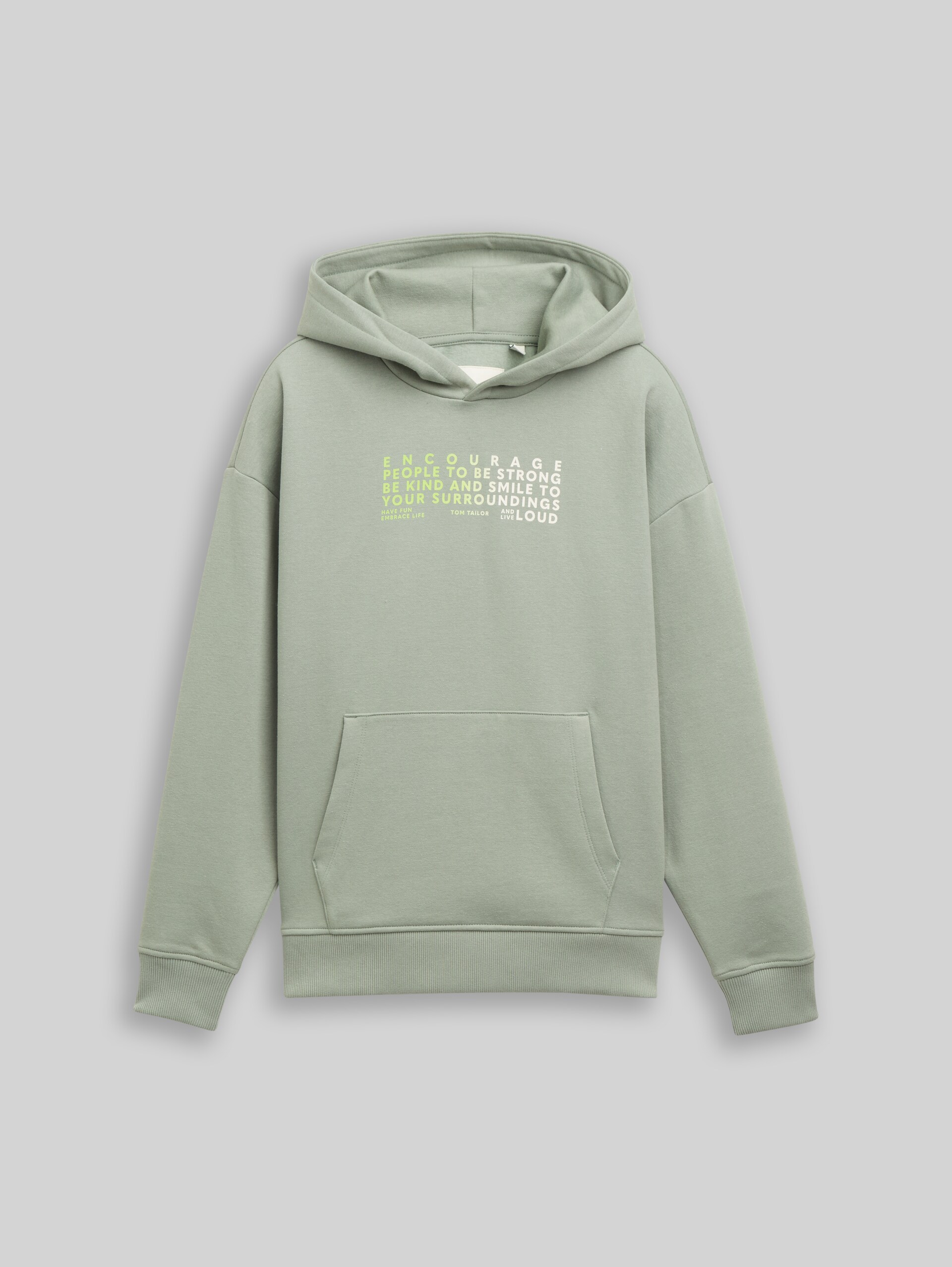 Oversize Hoodie Sweatshirt - Dusty Leave Green - Vorder-Produkt-Ansicht