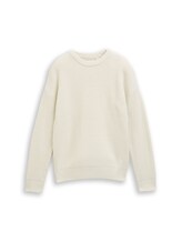 Ausgewählt, Strickpullover mit Rückenprint von Tom Tailor, weiß