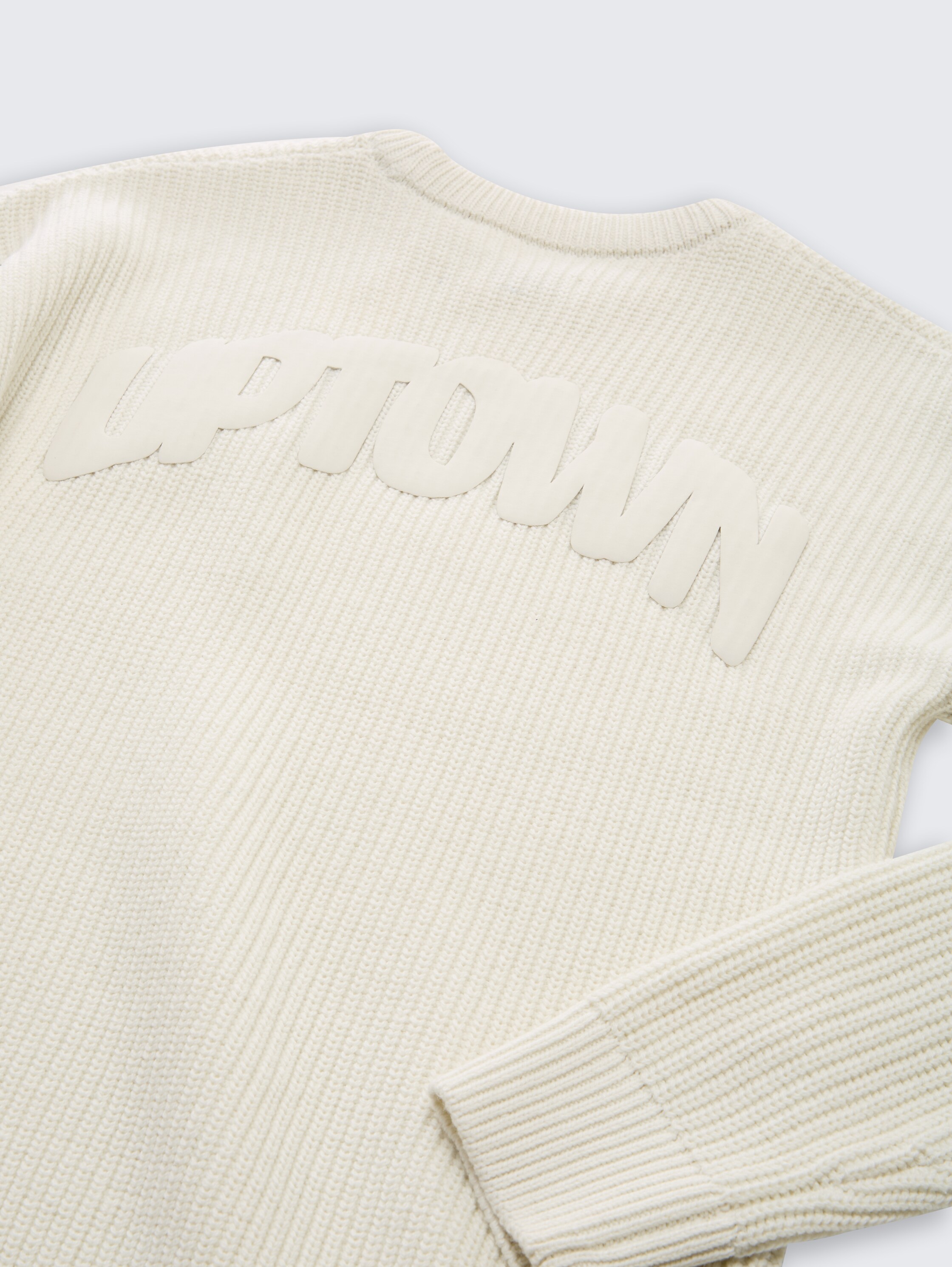 Gebreide trui met rugprint - greyish_white - 