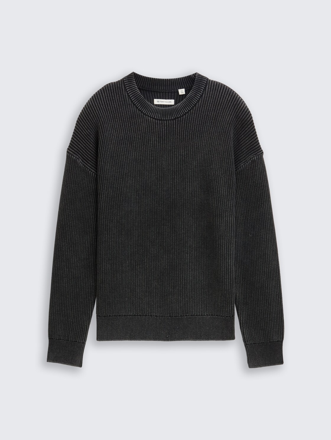 Strickpullover im Washed-Look - heavy black