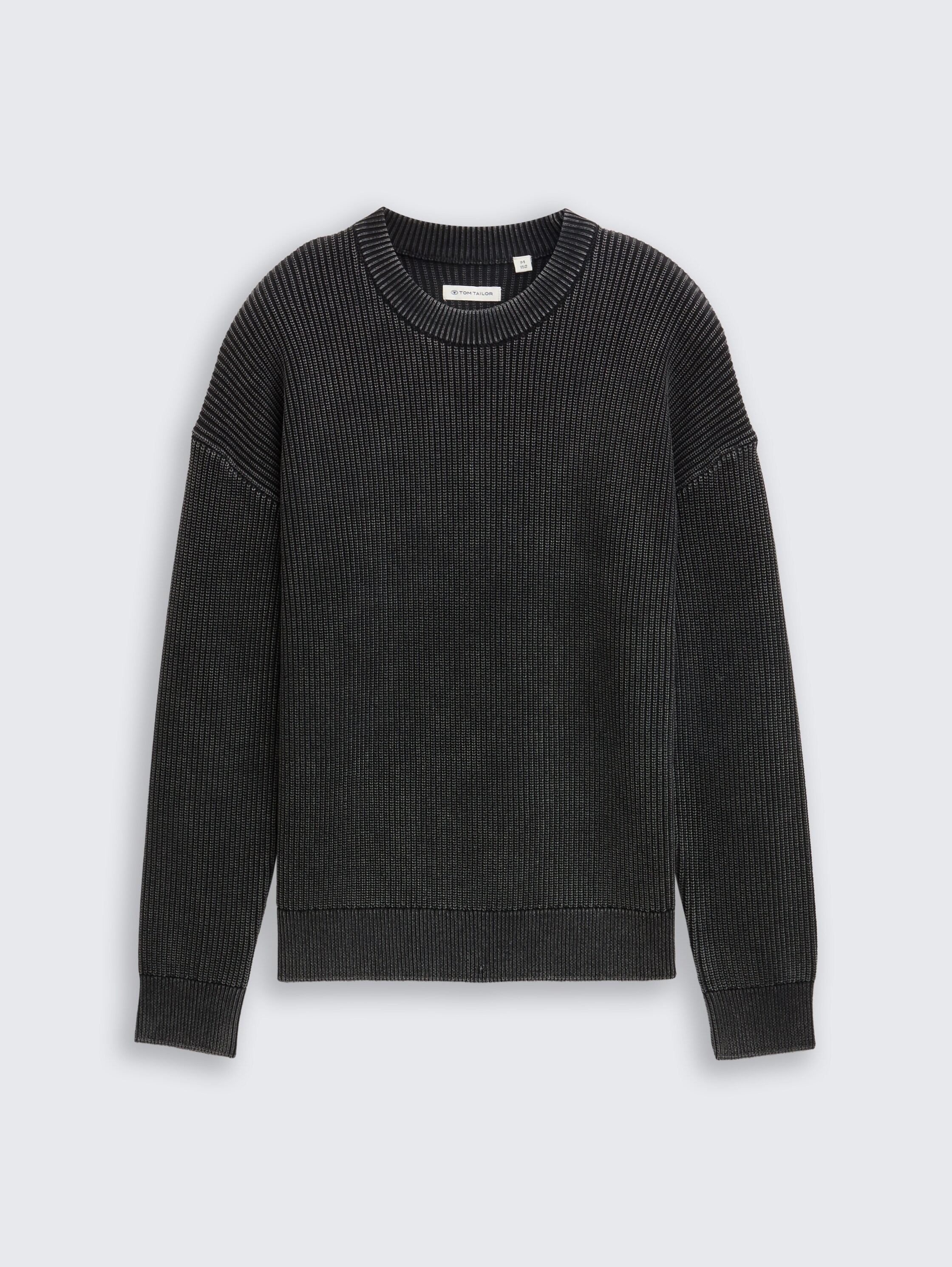 Knitted jumper in a washed look - heavy_black - 
