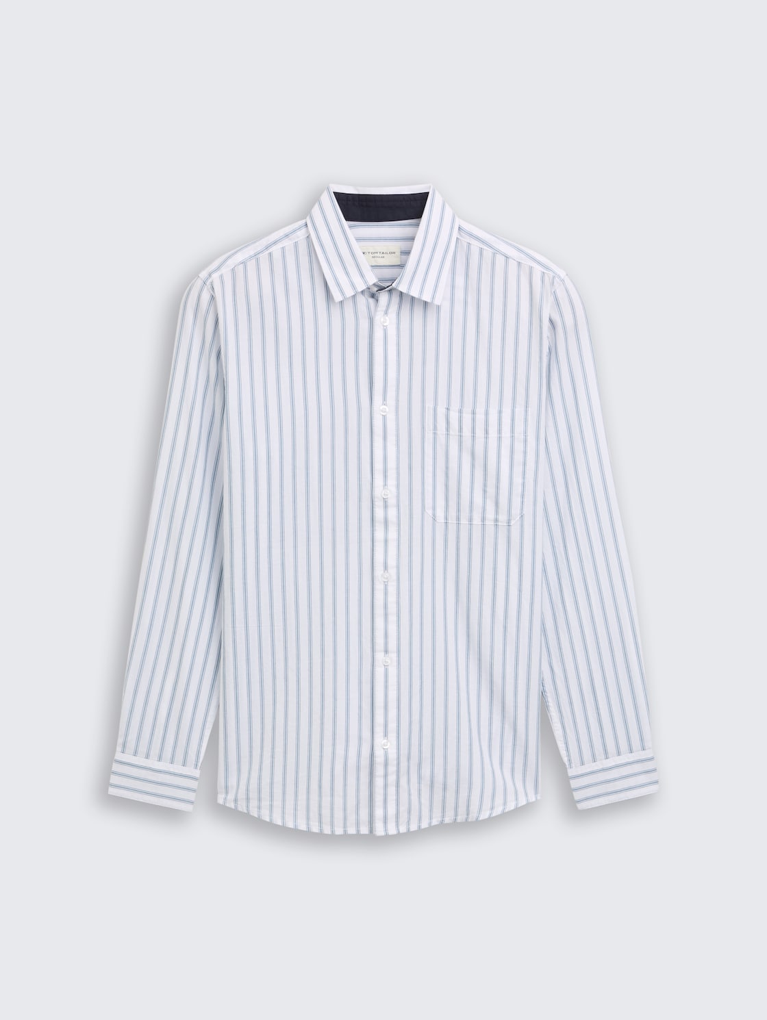 Regular Fit Hemd mit Streifenmuster - white blue stripe - Vorder-Produkt-Ansicht