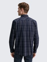 Regular Fit Hemd mit Karo-Muster - navy tonal check - Auschnitt Model-Rückansicht