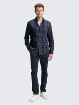 Regular Fit Hemd mit Karo-Muster - navy tonal check - Model-Vorderansicht