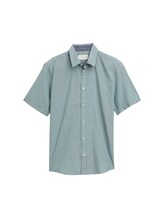 Niet geselecteerd, Regular fit katoenen overhemd met korte mouwen door , groen