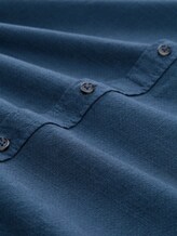Chemise coupe classique avec poche poitrine - teal navy horizontal structure - Vue de la matière