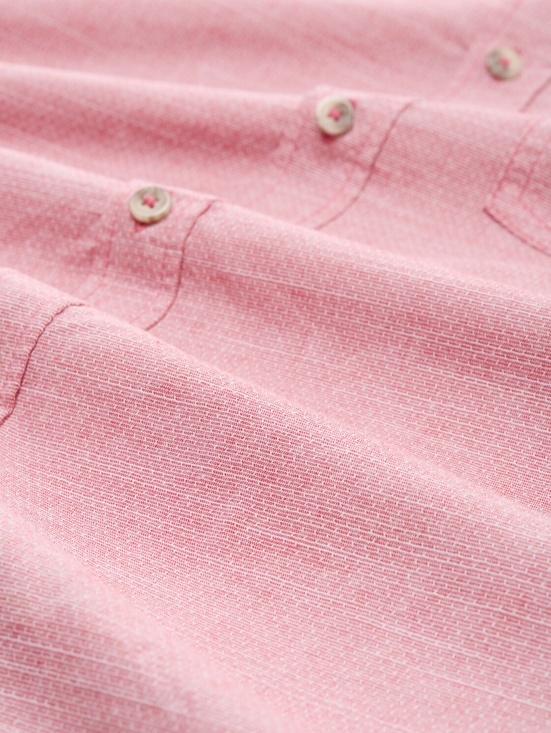 Regular Fit Hemd mit Brusttasche - red white horizontal structure - Material-Ansicht