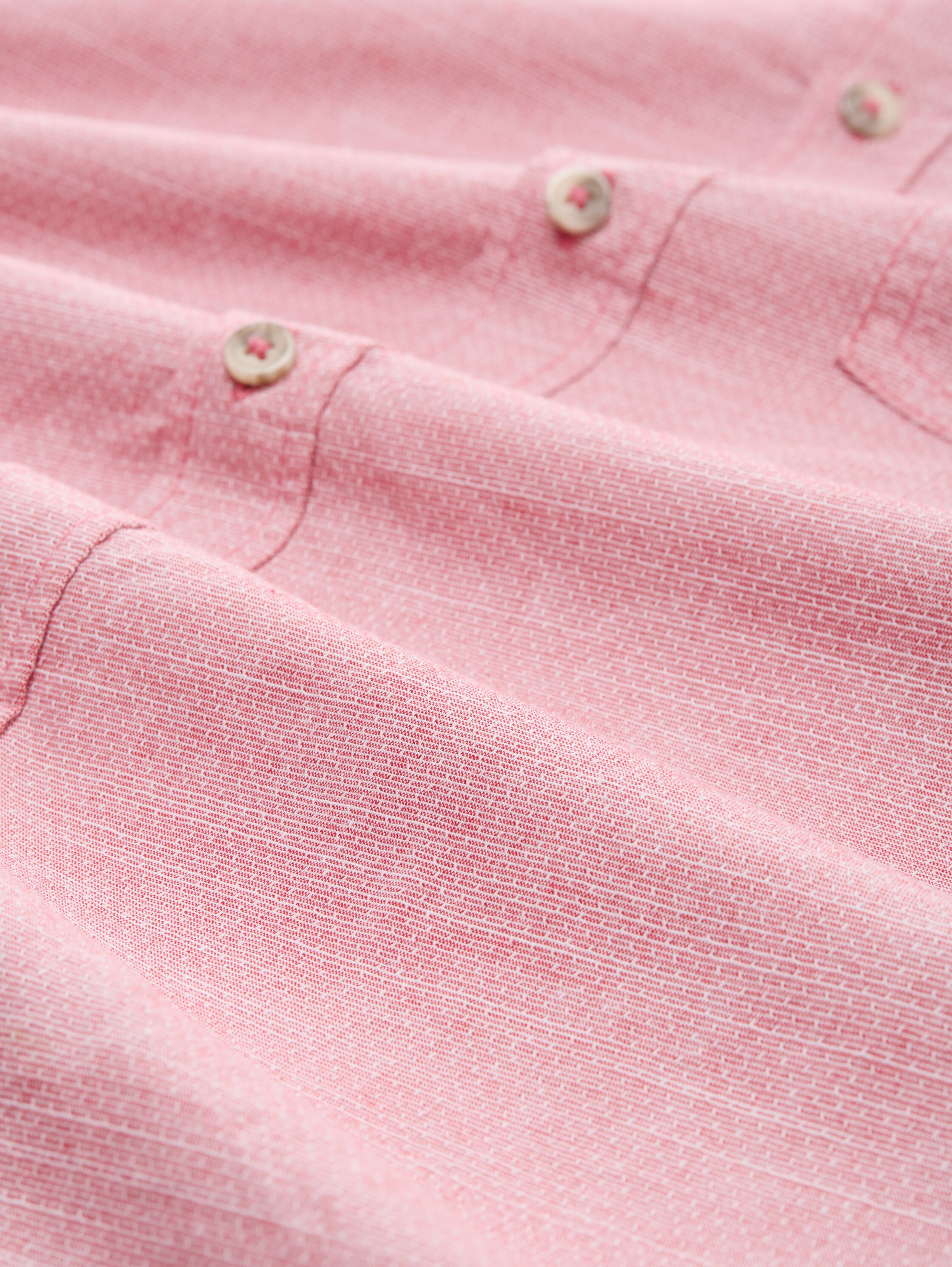 Regular Fit Hemd mit Brusttasche - red_white_horizontal_structure - 