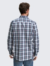 Regular Fit Hemd mit Karo-Muster - white blue shades check - Auschnitt Model-Rückansicht