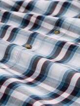 Regular Fit Hemd mit Karo-Muster - white blue shades check - Material-Ansicht