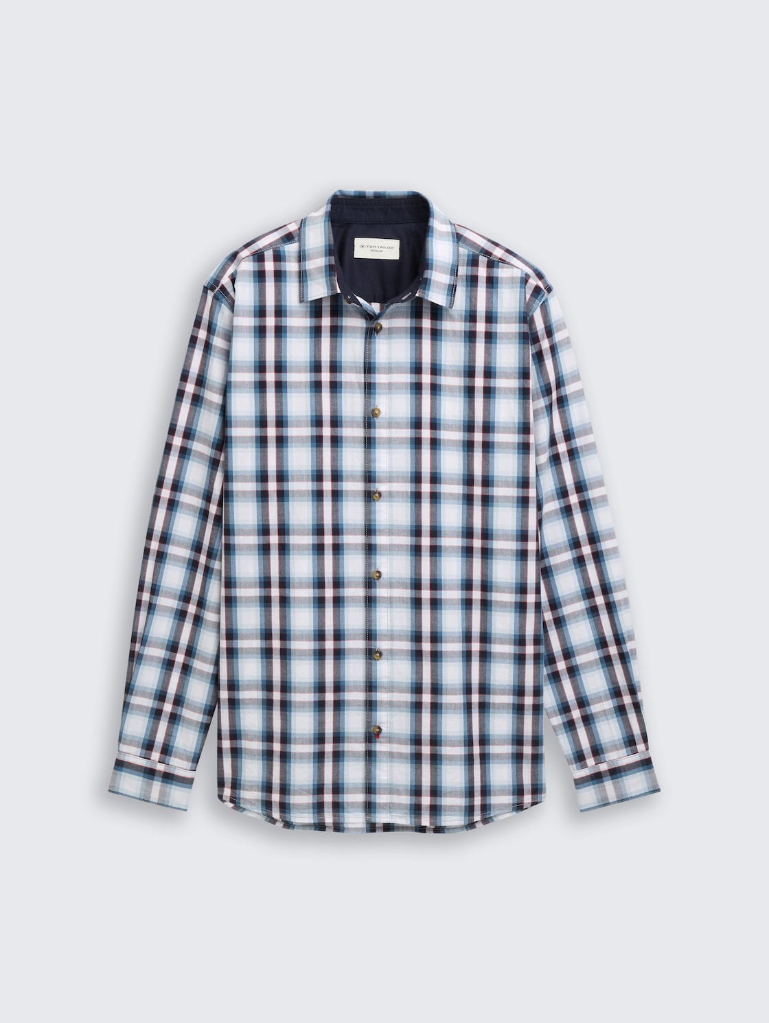 Regular Fit Hemd mit Karo-Muster - white blue shades check - Vorder-Produkt-Ansicht