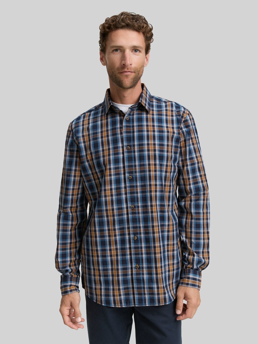 Regular Fit Hemd mit Karo-Muster von Men, navy blue shades check