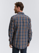 Regular Fit Hemd mit Karo-Muster - navy blue shades check - Auschnitt Model-Rückansicht