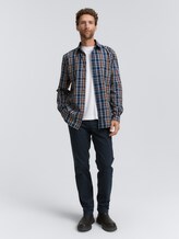 Regular Fit Hemd mit Karo-Muster - navy blue shades check - Model-Vorderansicht