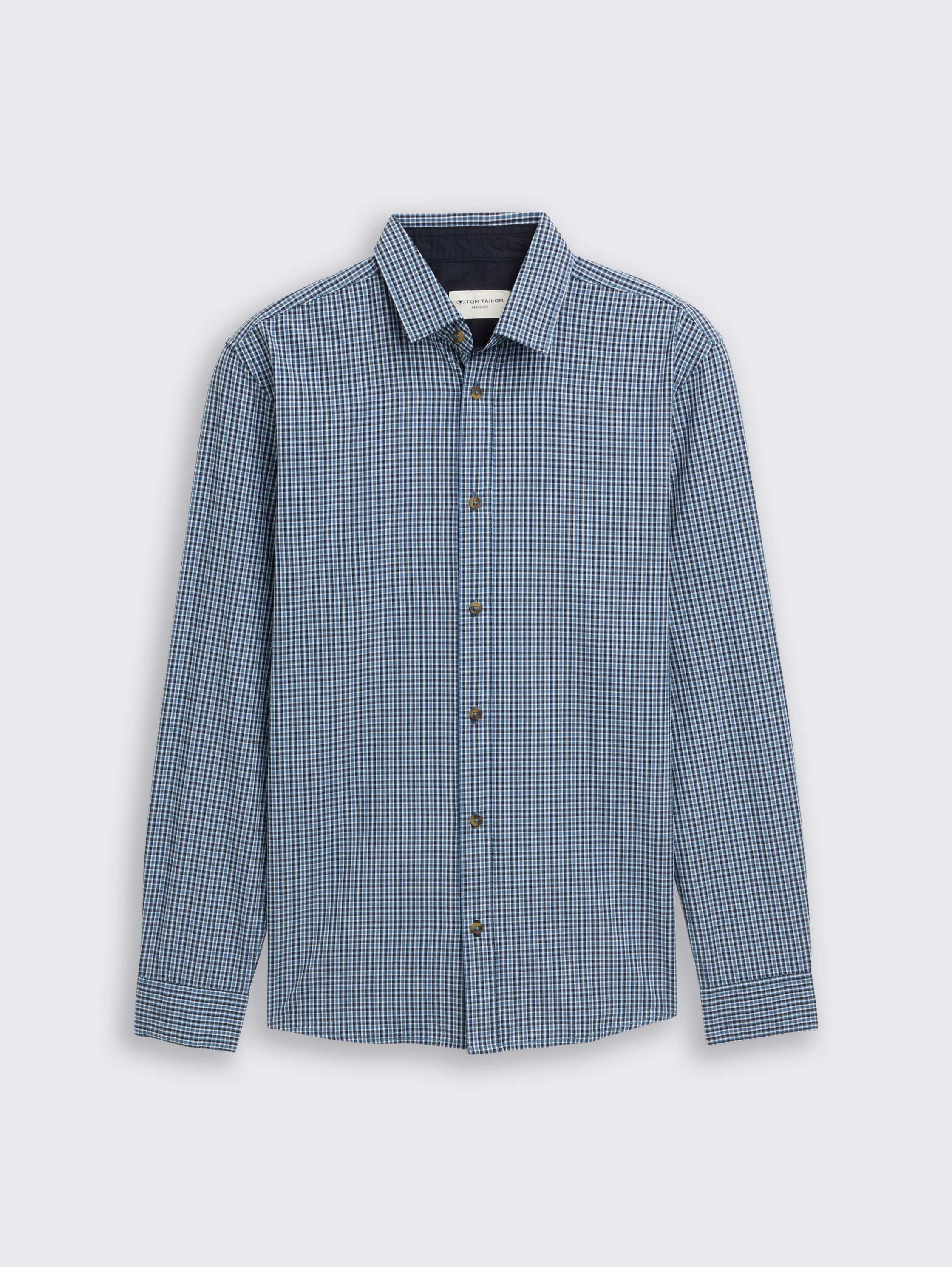 Regular fit overhemd met geruit patroon - navy_small_check - 