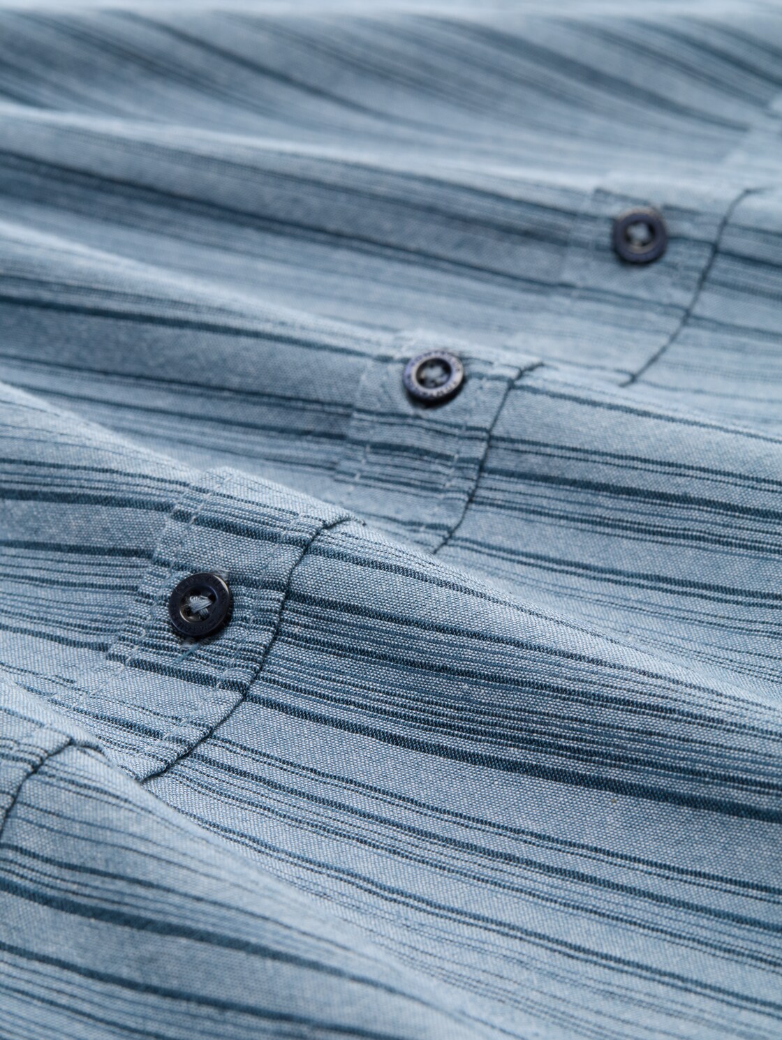 Regular Fit Hemd mit Streifenmuster - teal blue varied cross stripe - Material-Ansicht