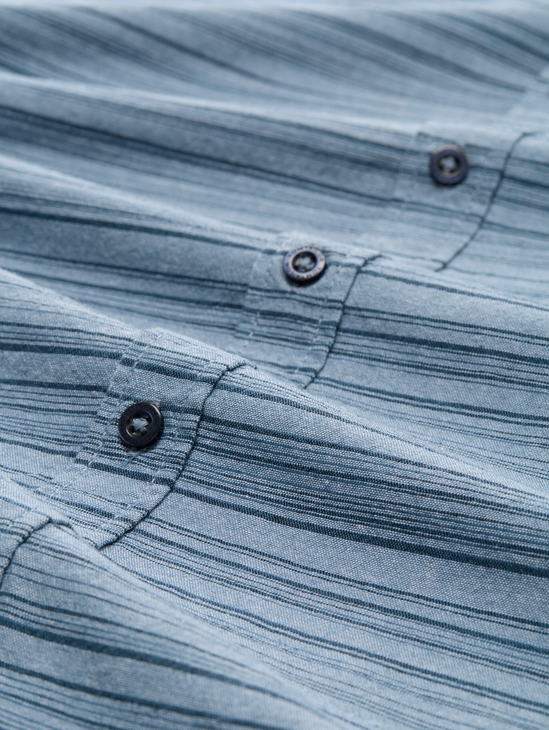 Regular Fit Hemd mit Streifenmuster - teal blue varied cross stripe - Material-Ansicht
