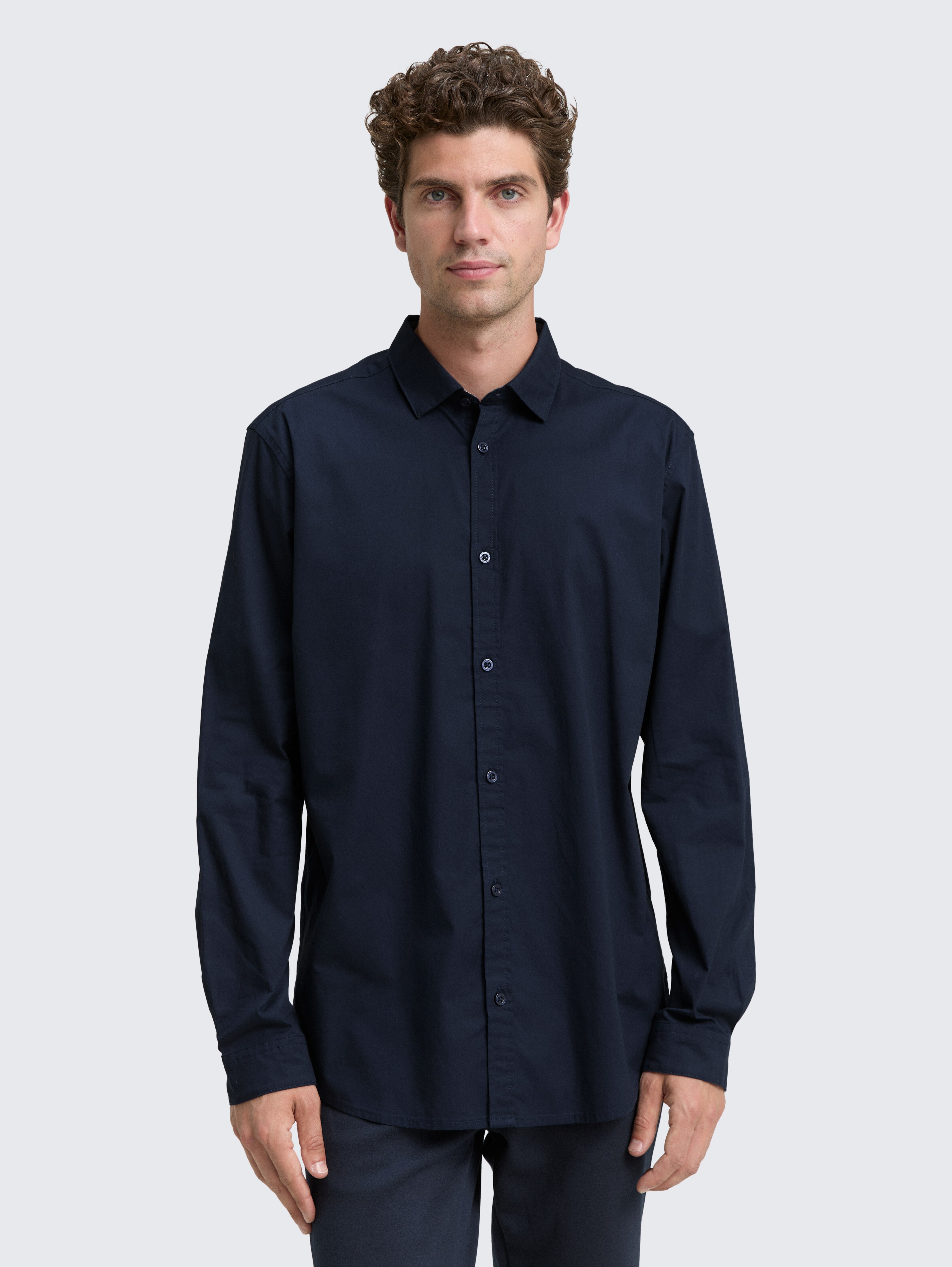 Regular Fit Hemd mit Stretch von Men, sky captain blue