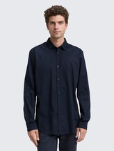 Chemise coupe classique stretch - sky captain blue - Découpe Vue de face du modèle