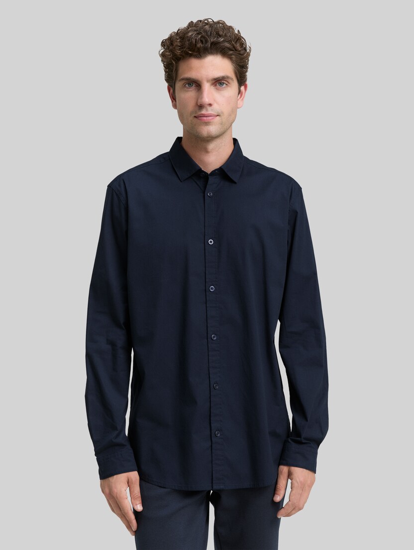 Regular Fit Hemd mit Stretch von Men, sky captain blue