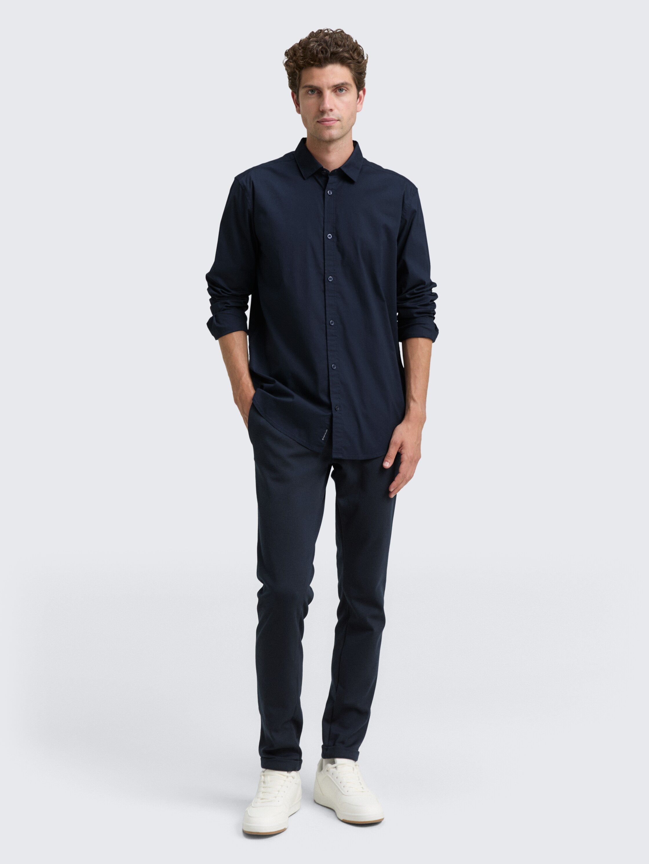 Regular fit overhemd met stretch - sky_captain_blue_1 - 