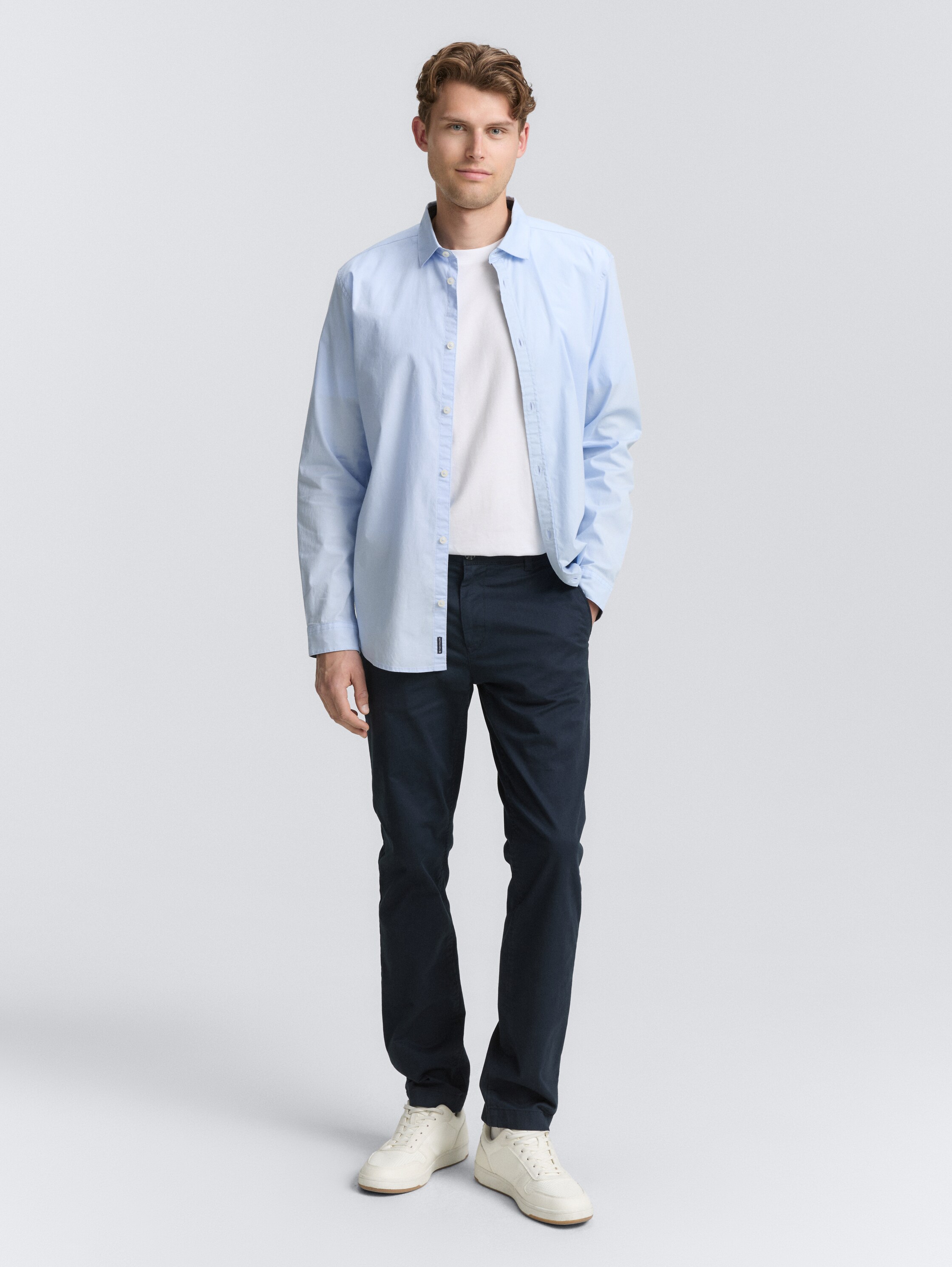 Regular fit overhemd met stretch - light_metal_blue - 