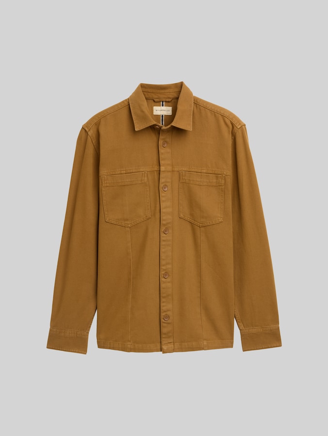 Overshirt mit Brusttaschen von Men, deep cognac