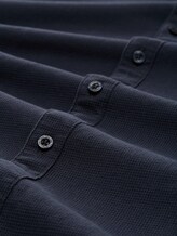 Slim Fit Hemd mit Stretch - navy tonal squared structure - Material-Ansicht