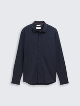 Slim Fit Hemd mit Stretch - navy tonal squared structure - Vorder-Produkt-Ansicht