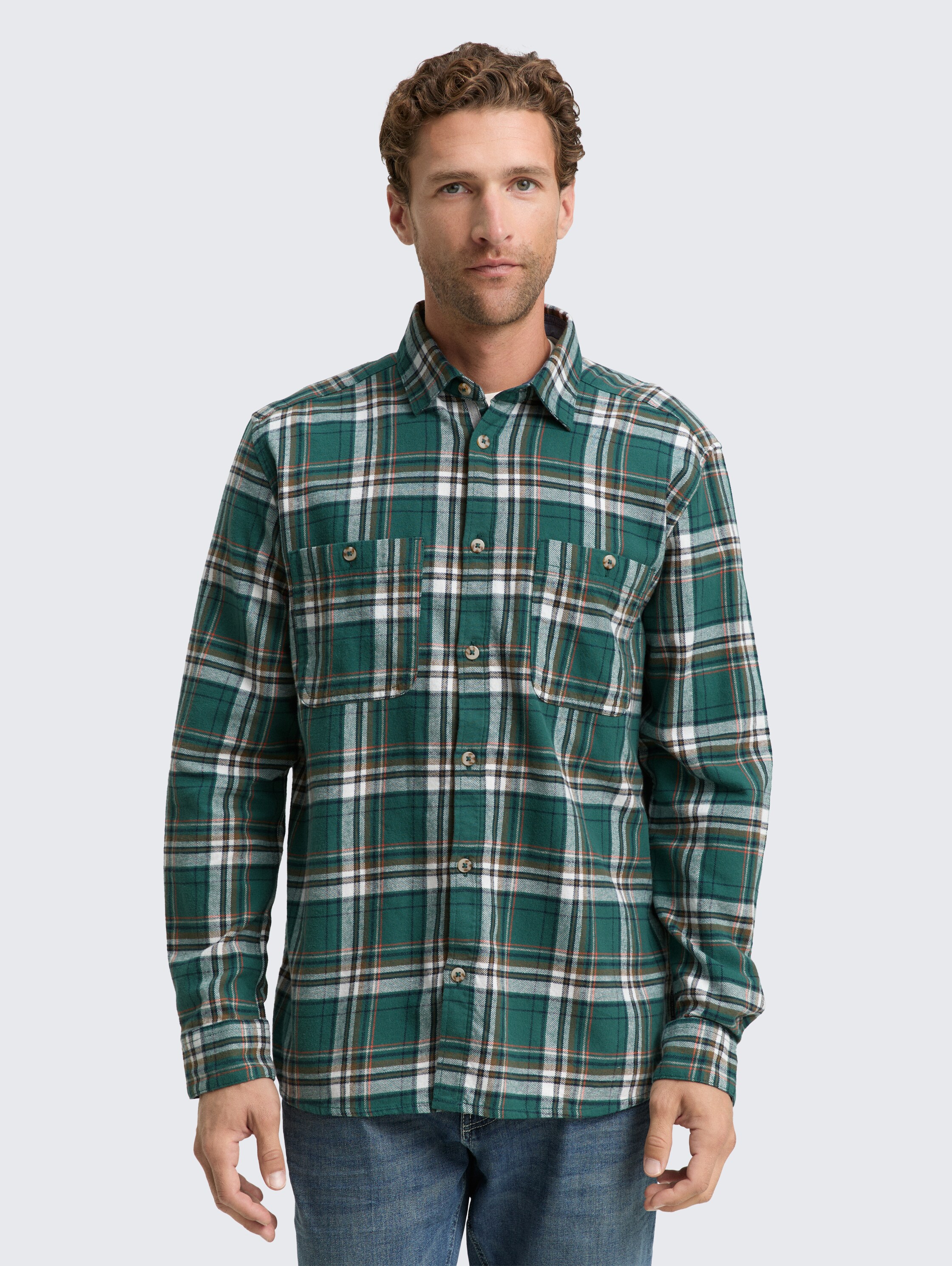 Comfort Fit Flanell-Hemd mit Karomuster - green_multicolor_check - 