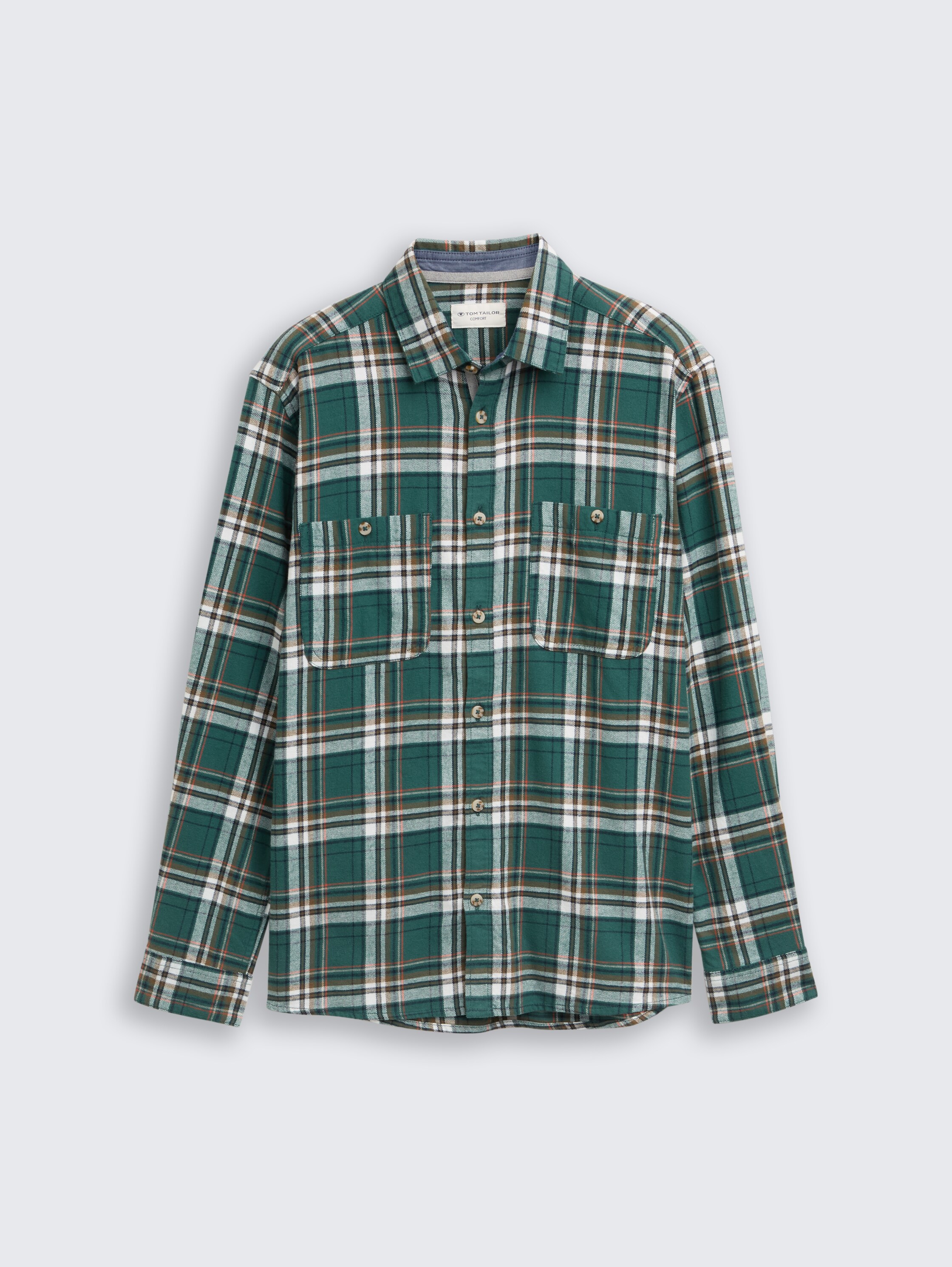 Comfort Fit Flanell-Hemd mit Karomuster - green_multicolor_check - 