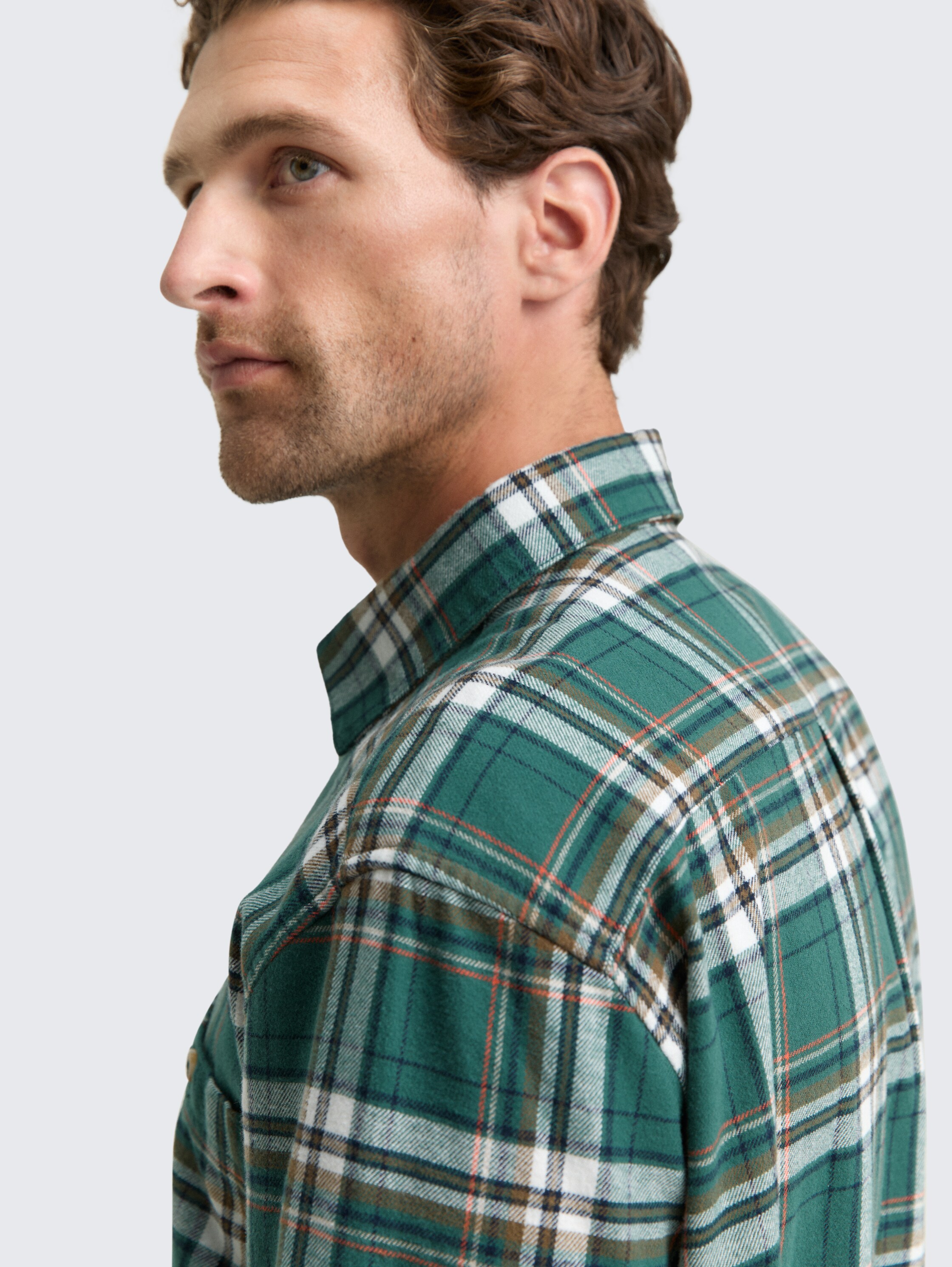 Comfort Fit Flanell-Hemd mit Karomuster - green_multicolor_check - 