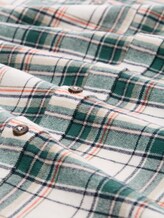 Comfort Fit Flanell-Hemd mit Karomuster - off white multicolor check - Material-Ansicht